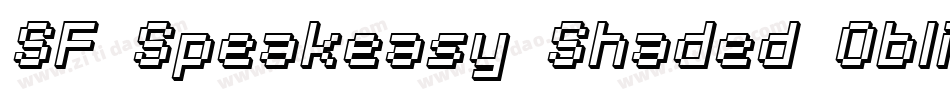 SF Speakeasy Shaded Oblique字体转换
